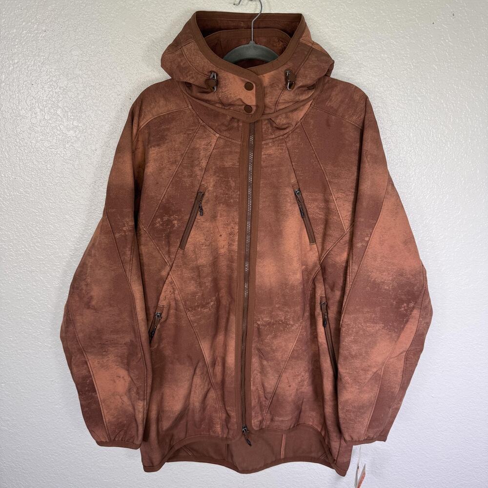 Free People Canyon Crushin Jacket Womens Large Tie Dye Outdoor Hike Ski Coat NEW
